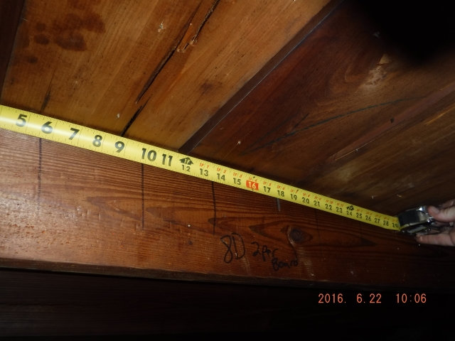 Roof deck nailing measurement